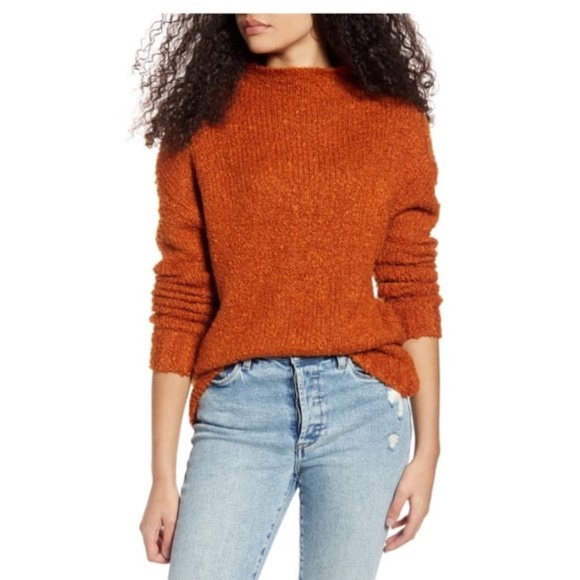 Bp. Funnel Neck Boucle Sweater - Picture 1 of 7
